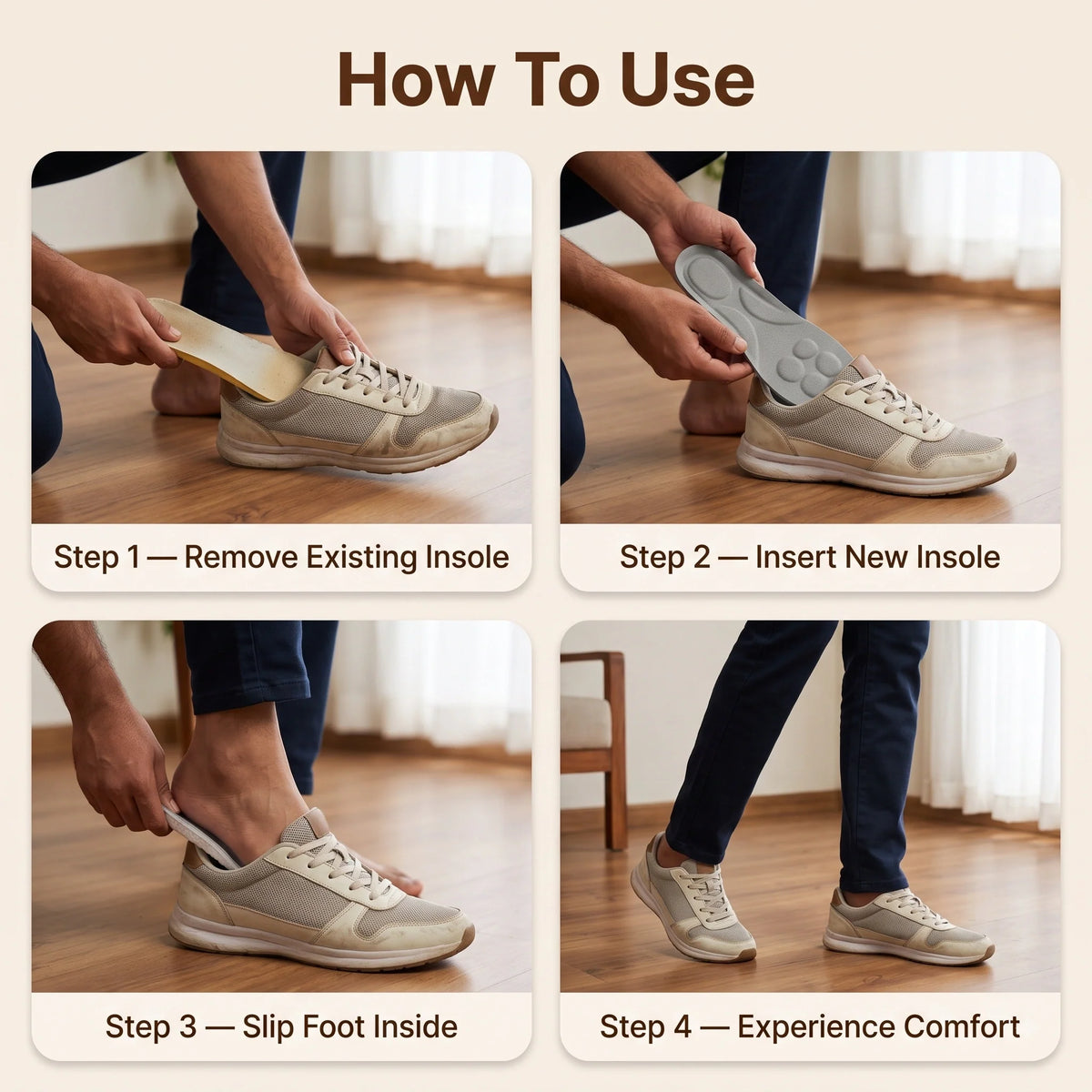 CloudComfort™ — Shoe Insoles | Lightweight Memory Foam | Arch Support
