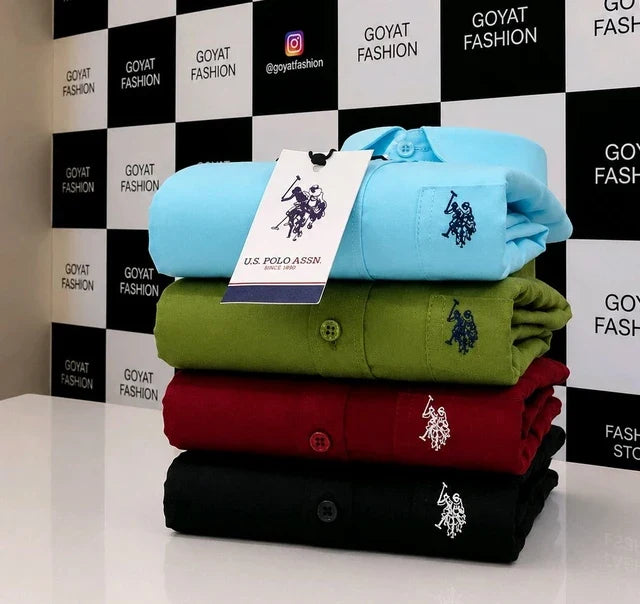 Plain Shirts For Men - 4 Pc Combo Stylish & Comfortable
