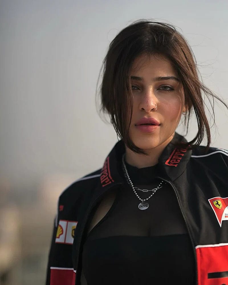 **Dripmozo black Ferrari Racing Jacket | Premium Motorsport Streetwear**