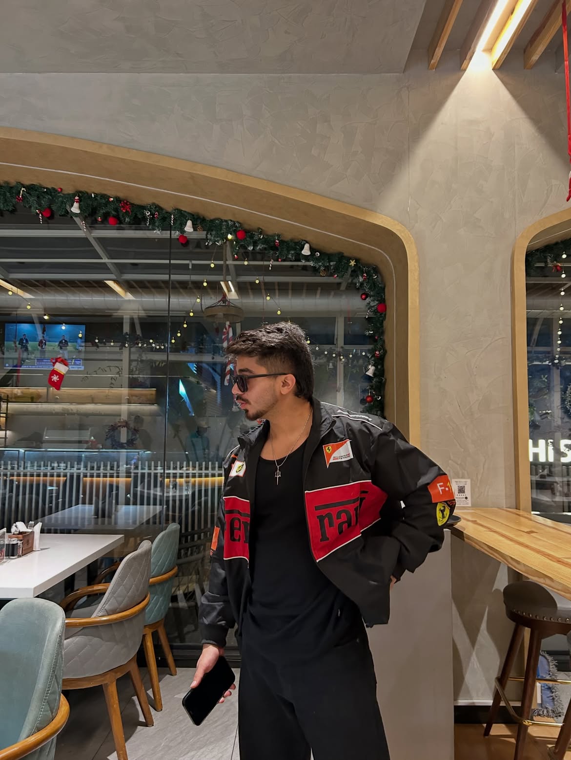 DripMozo black Ferrari Inspired Racing Jacket | Premium Motorsport Streetwear