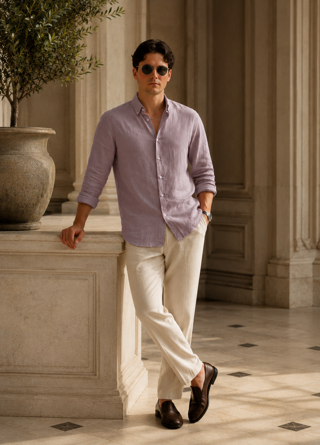 Old Money ™ Heritage Combo (Purple & Beige)