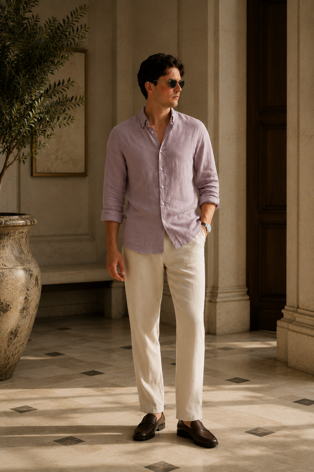 Old Money ™ Heritage Combo (Purple & Beige)