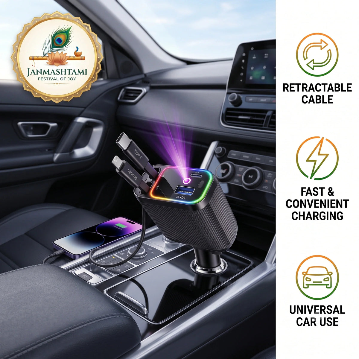 CarChargePro™ – 4-in-1 Fast Car Charger (BUY 1 GET 1 FREE)