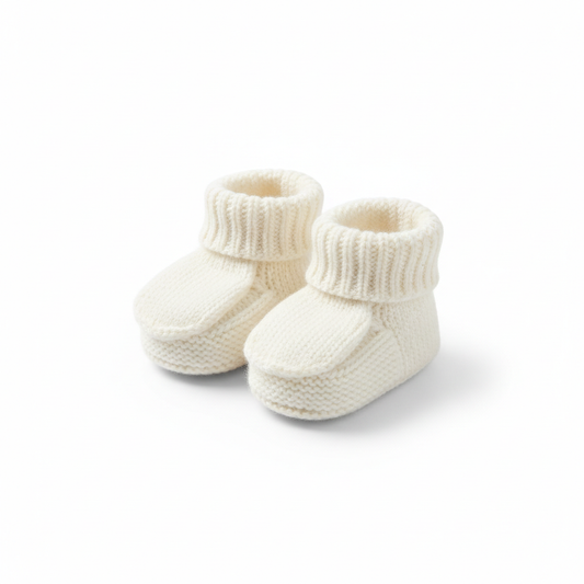 Soft Knit Baby Booties and Mittens Set